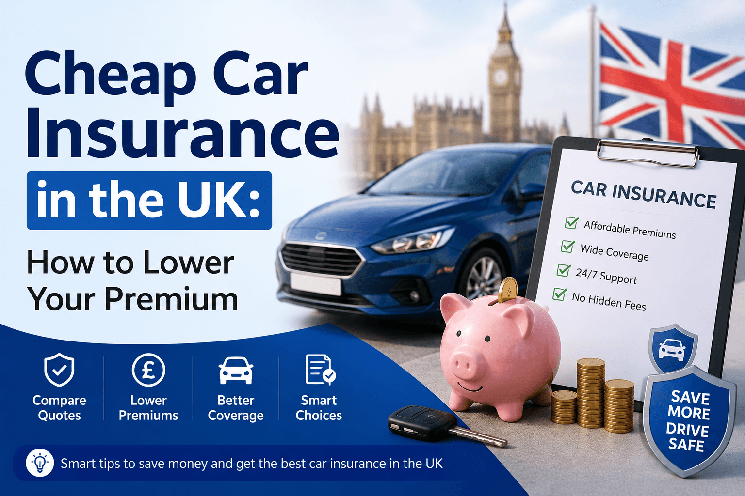 You are currently viewing Cheap Car Insurance in the UK: How to Lower Your Premium